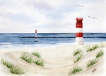 Postkarte DIN-A6 Leuchtturm Düne Helgoland6